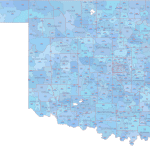 OK ZIP Code Map With Cities Counties
