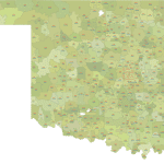 Oklahoma ZIP Cose Map With Cities