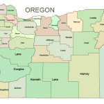 Oregon Colored County Map