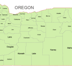 Oregon Vector County Map