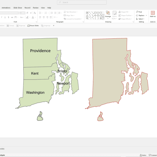 Rhode Island Powerpoint Map