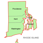 Rhode Island Vector County Map
