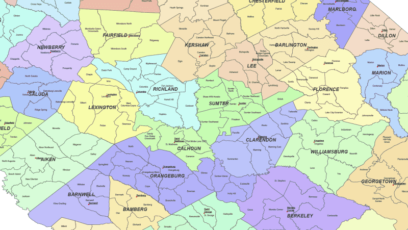 South Carolina Communities Map
