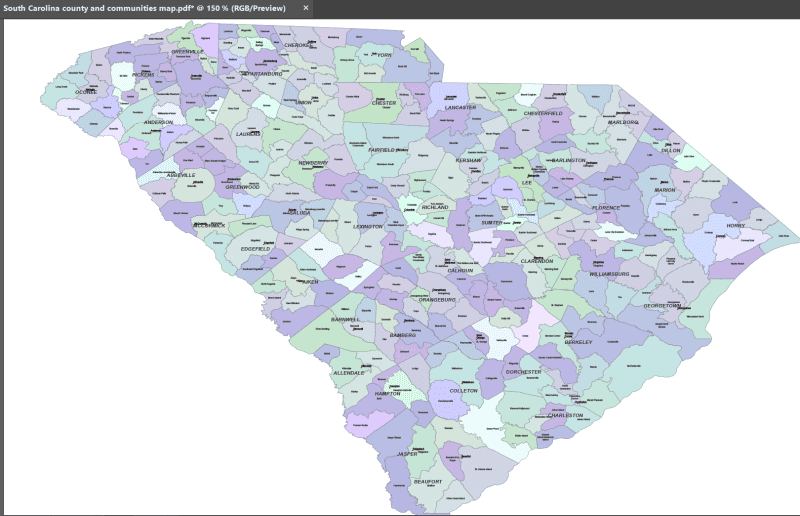 South Carolina Communities Map