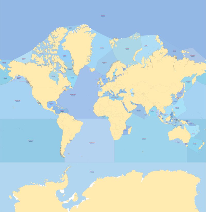 Seas and Oceans of the World