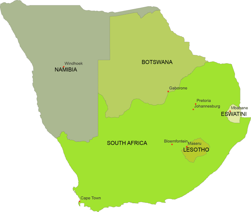 South Africa Digital Map