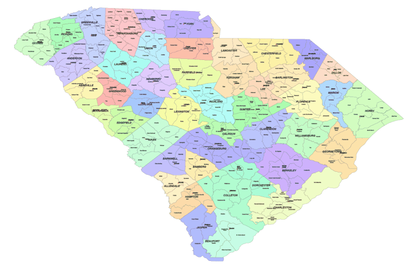 South Carolina Communities Map