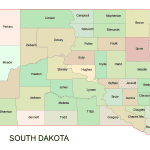 South Dakota Colored County Map