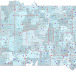 SD ZIP Code Map With Cities Counties