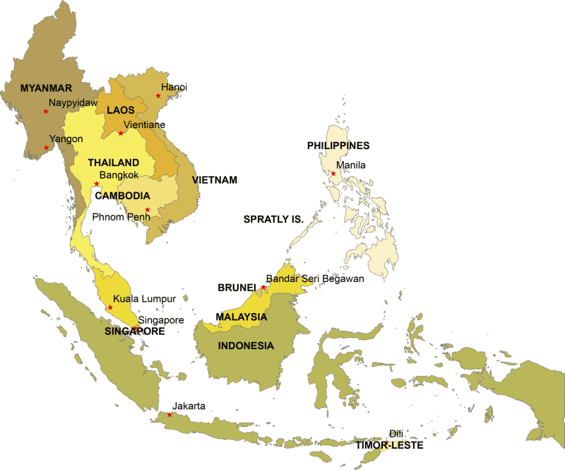Southeast Asia Digital Map