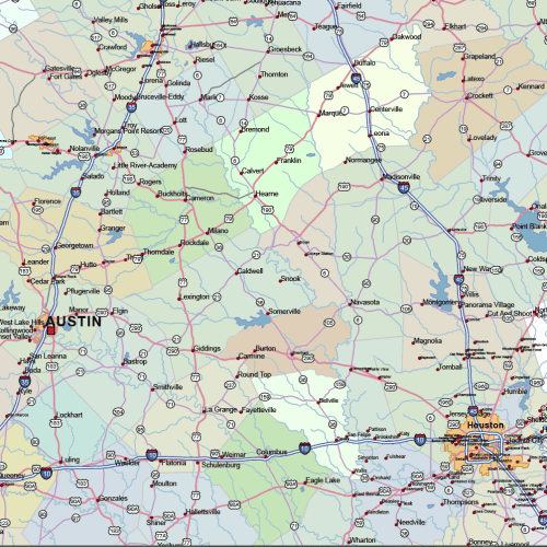 Texas road map detail2