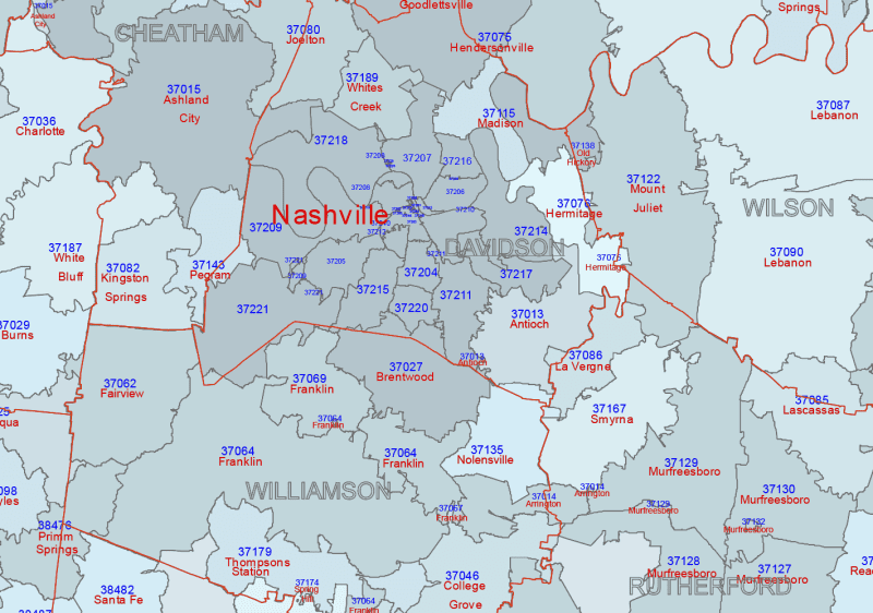 Tennessee Davidson County Detail
