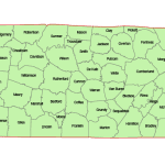 Tennessee Vector County Map