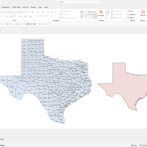 Texas PowerPoint Map