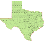Texas Vector County Map