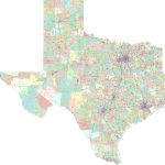 Texas ZIP Codes Roads Map
