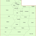 Utah Vector County Map