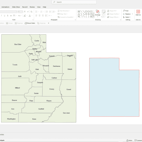 Utah PowerPoint Map