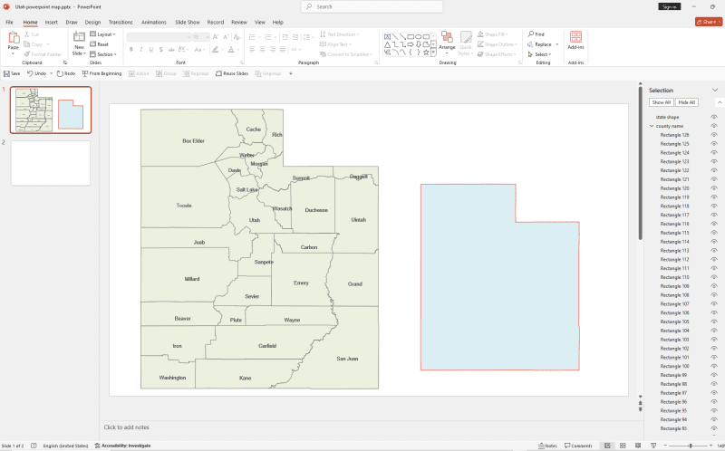 Utah PowerPoint Map