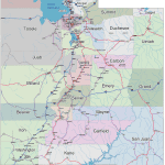Utah Road and City Map