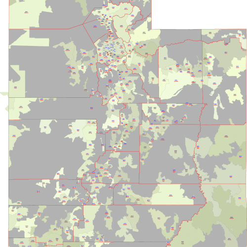 Utah ZIP Code Map With Cities