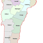 Vermont Colored County Map