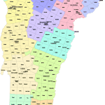 Vermont County and Communities Map
