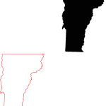 Vermont Free Outline Map
