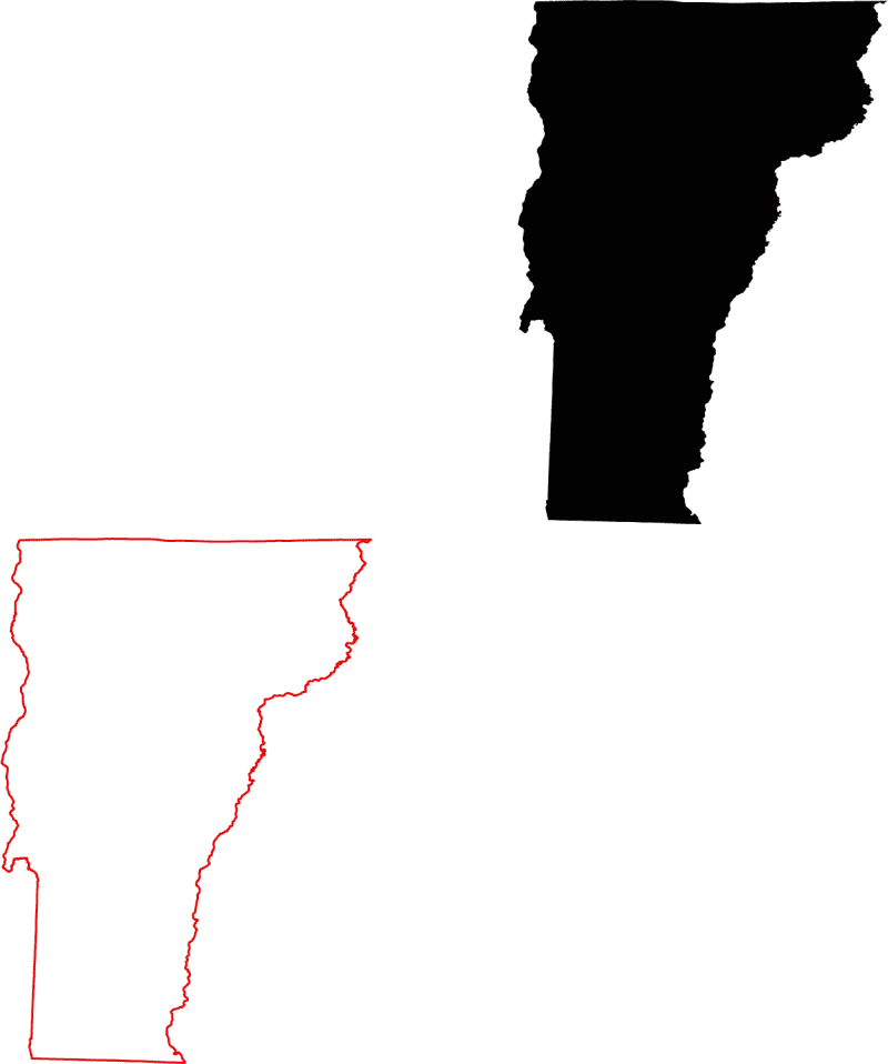 Vermont Free Outline Map