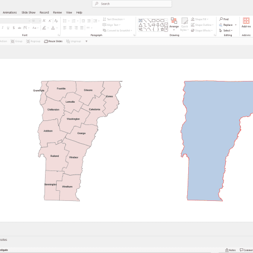 Vermont PowerPoint Map