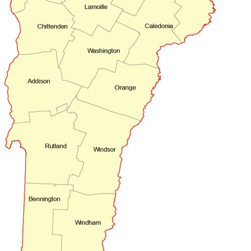 Vermont Vector County Map