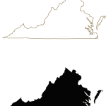 Virginia Free Outline Map