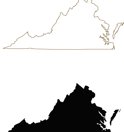 Virginia Free Outline Map
