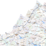 Virginia Road and City Map