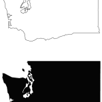 Washington Free Outline Map