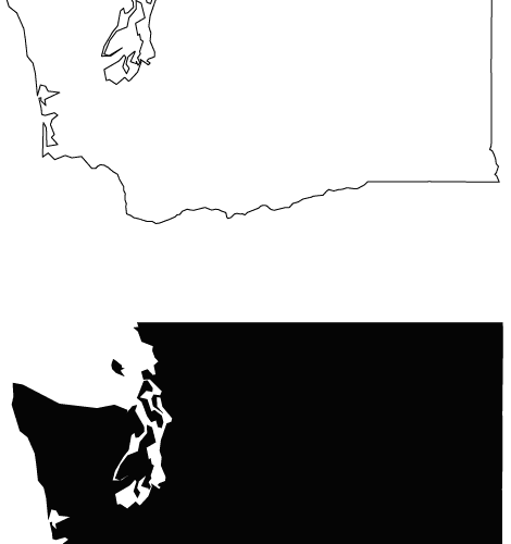 Washington Free Outline Map