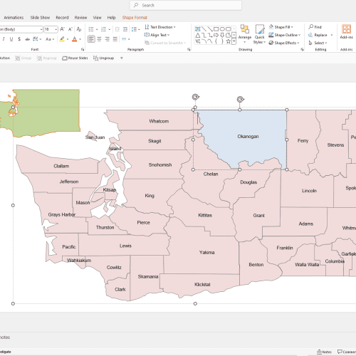Washington PowerPoint Map