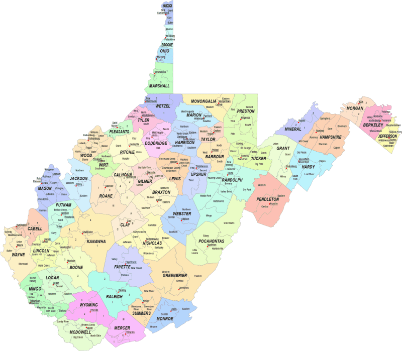 West Virginia Communities Map