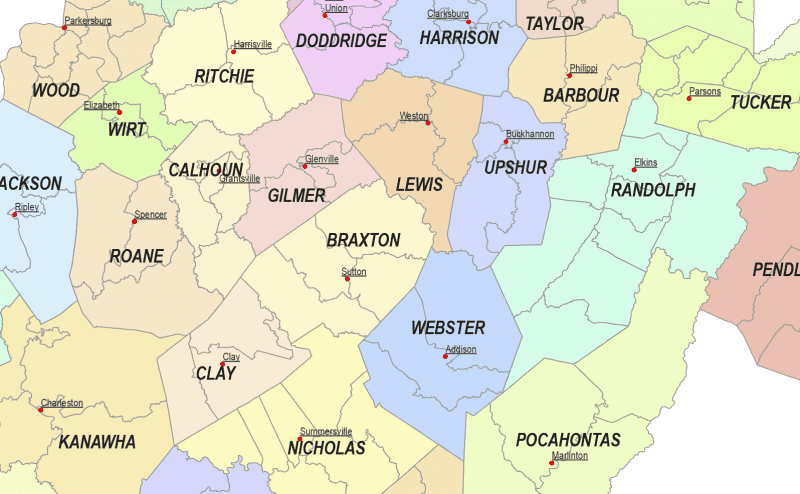 West Virginia Communities Map