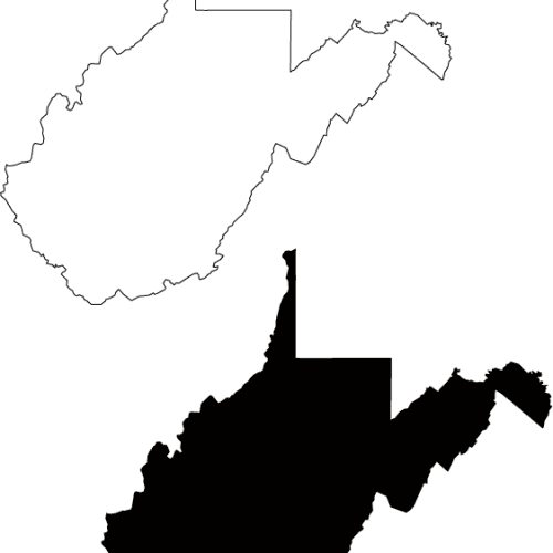 West Virginia Free Simplicity Map