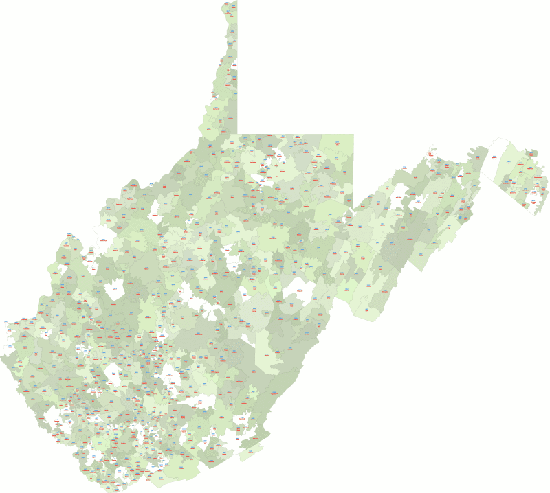 West Virginia ZIP Codes With Cities