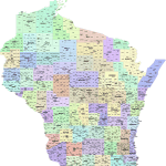 Wisconsin County and Communities Map