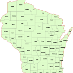 Wisconsin County Vector Map