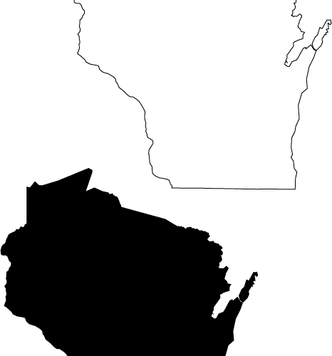Wisconsin Free Cutout Map