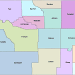 Wyoming Colored County Map