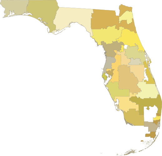 Florida 3 digit zip code shapes