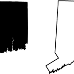 Connecticut free outline map