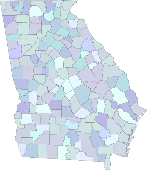 Georgia counties as background