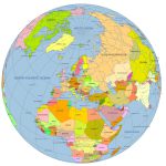 Europe Continent Focused Globe