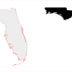 Florida free outline map